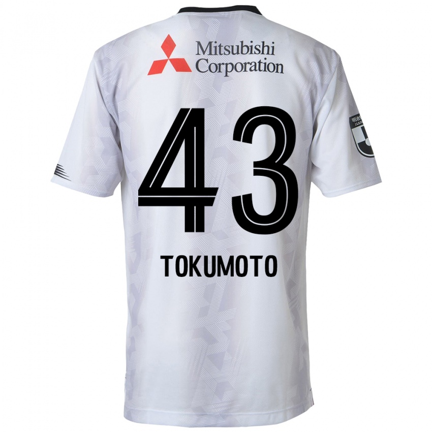 Niño Camiseta Shuhei Tokumoto #43 Blanco Negro 2ª Equipación 2024/25 La Camisa Argentina