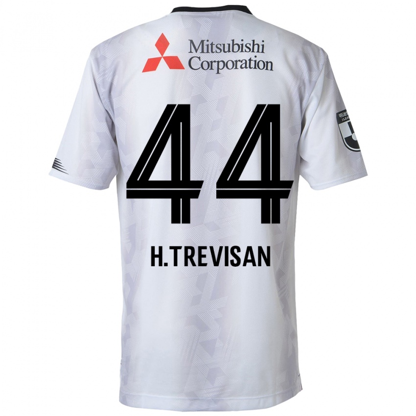 Niño Camiseta Henrique Trevisan #44 Blanco Negro 2ª Equipación 2024/25 La Camisa Argentina