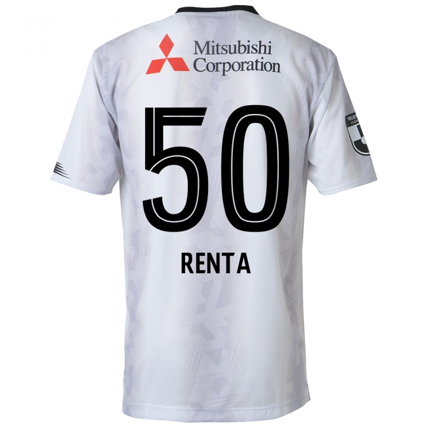 Niño Camiseta Renta Higashi #50 Blanco Negro 2ª Equipación 2024/25 La Camisa Argentina