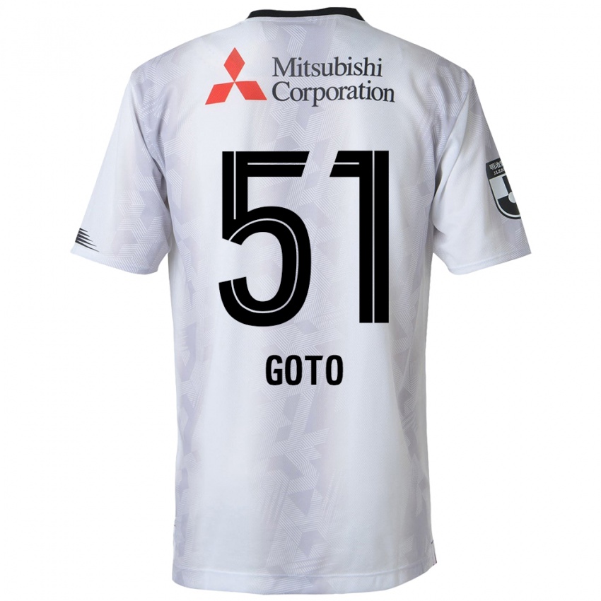 Niño Camiseta Wataru Goto #51 Blanco Negro 2ª Equipación 2024/25 La Camisa Argentina