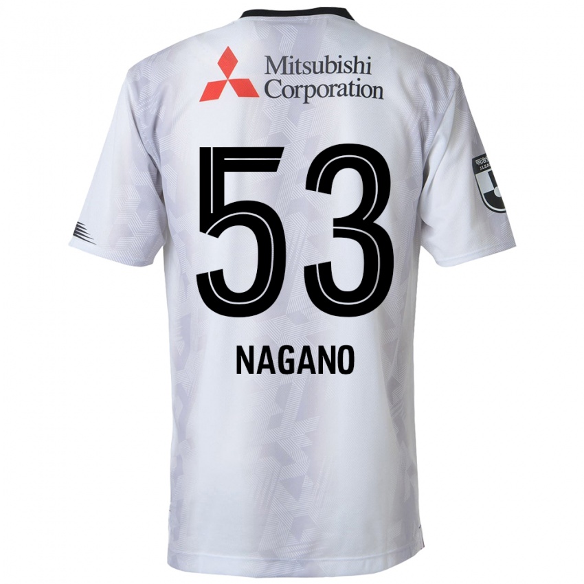 Niño Camiseta Shuto Nagano #53 Blanco Negro 2ª Equipación 2024/25 La Camisa Argentina