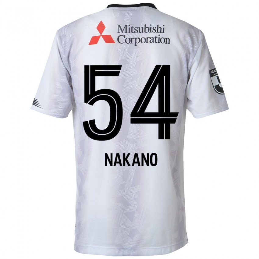 Niño Camiseta Yui Nakano #54 Blanco Negro 2ª Equipación 2024/25 La Camisa Argentina