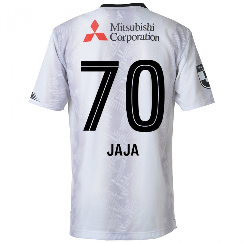 Niño Camiseta Jája Silva #70 Blanco Negro 2ª Equipación 2024/25 La Camisa Argentina