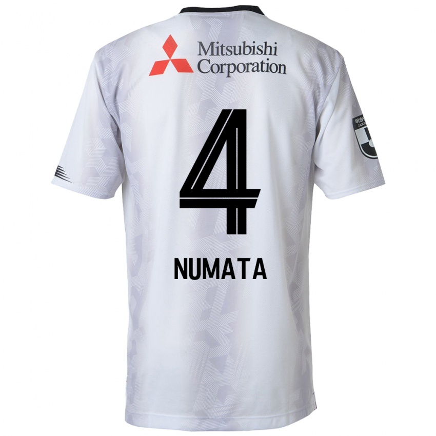 Niño Camiseta Seisa Numata #4 Blanco Negro 2ª Equipación 2024/25 La Camisa Argentina