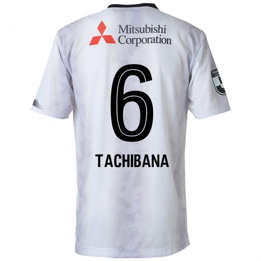 Niño Camiseta Keigo Tachibana #6 Blanco Negro 2ª Equipación 2024/25 La Camisa Argentina