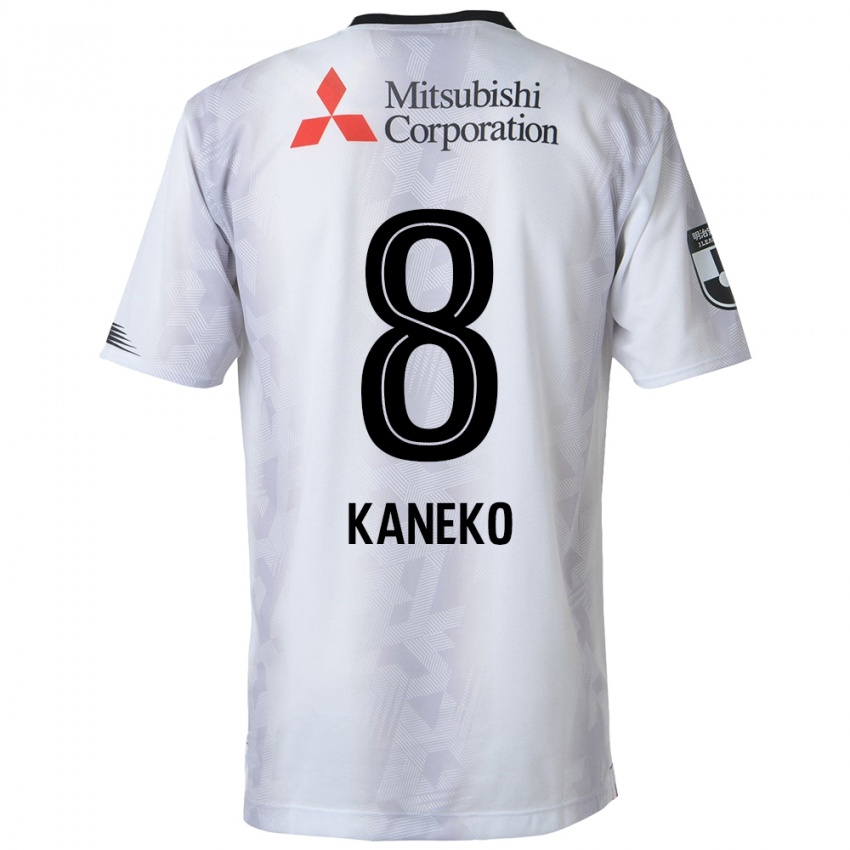 Niño Camiseta Shunsuke Kaneko #8 Blanco Negro 2ª Equipación 2024/25 La Camisa Argentina