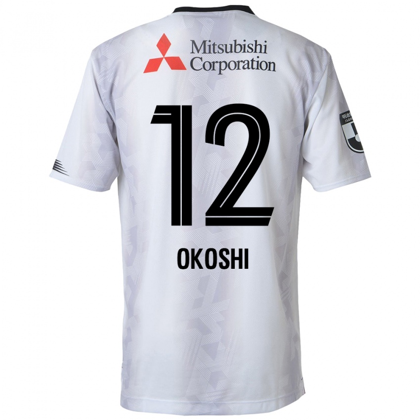 Niño Camiseta Yutaha Okoshi #12 Blanco Negro 2ª Equipación 2024/25 La Camisa Argentina