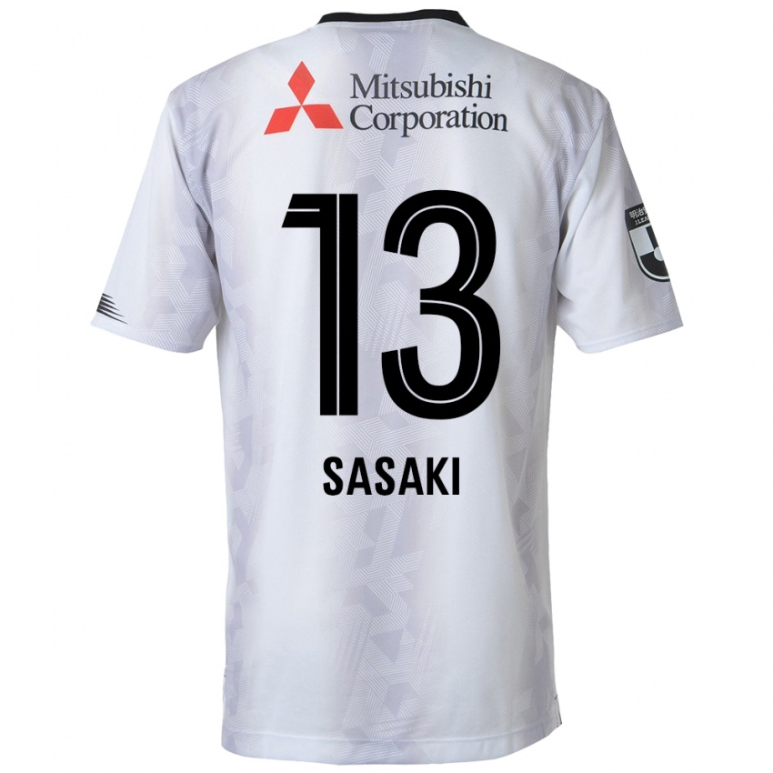 Niño Camiseta Shoei Sasaki #13 Blanco Negro 2ª Equipación 2024/25 La Camisa Argentina