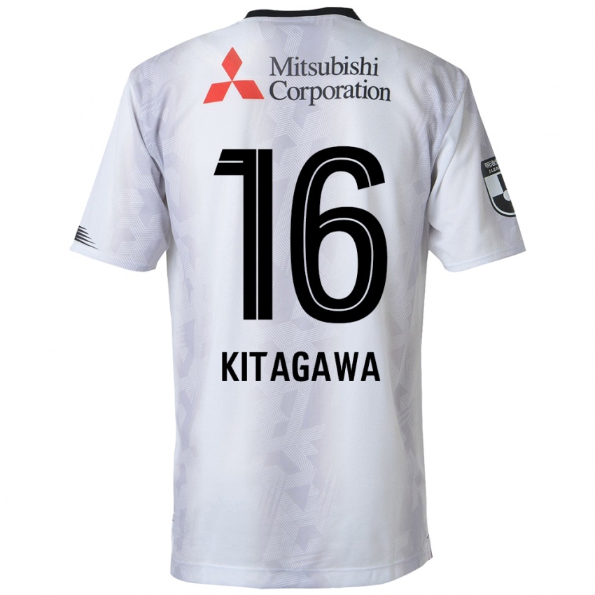 Niño Camiseta Rento Kitagawa #16 Blanco Negro 2ª Equipación 2024/25 La Camisa Argentina