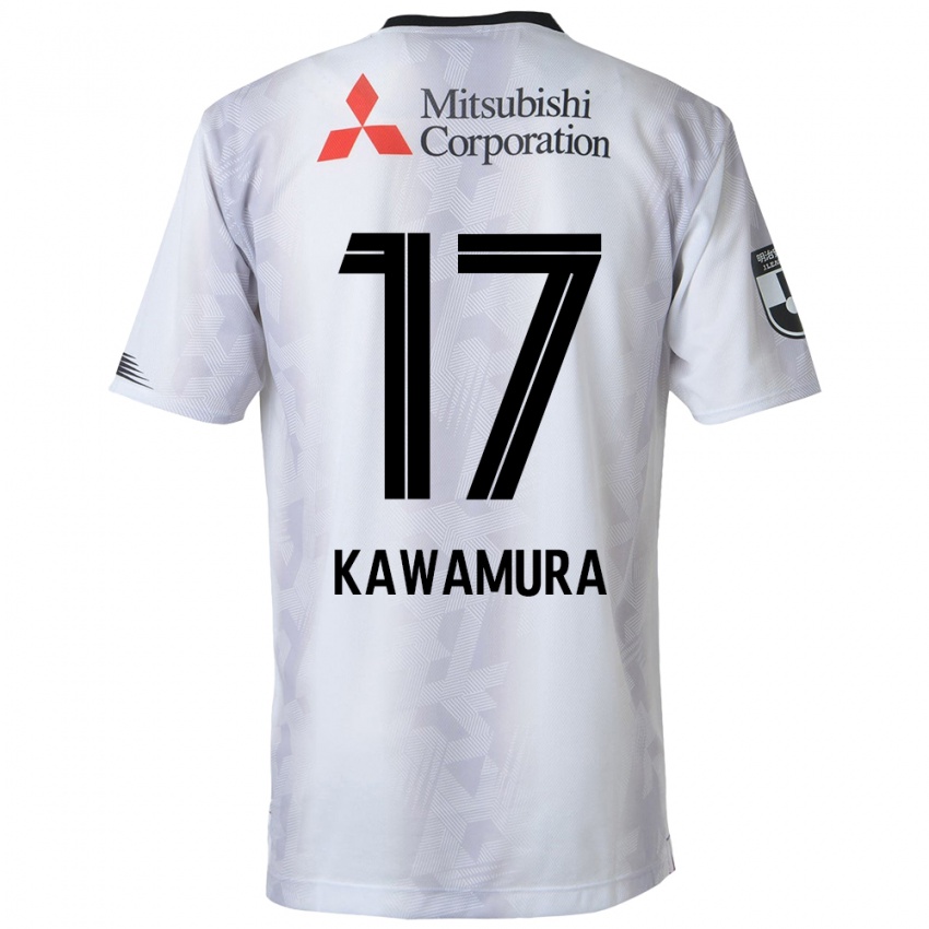 Niño Camiseta Riku Kawamura #17 Blanco Negro 2ª Equipación 2024/25 La Camisa Argentina