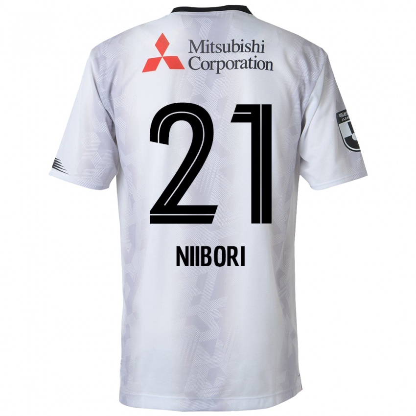 Niño Camiseta Keita Niibori #21 Blanco Negro 2ª Equipación 2024/25 La Camisa Argentina