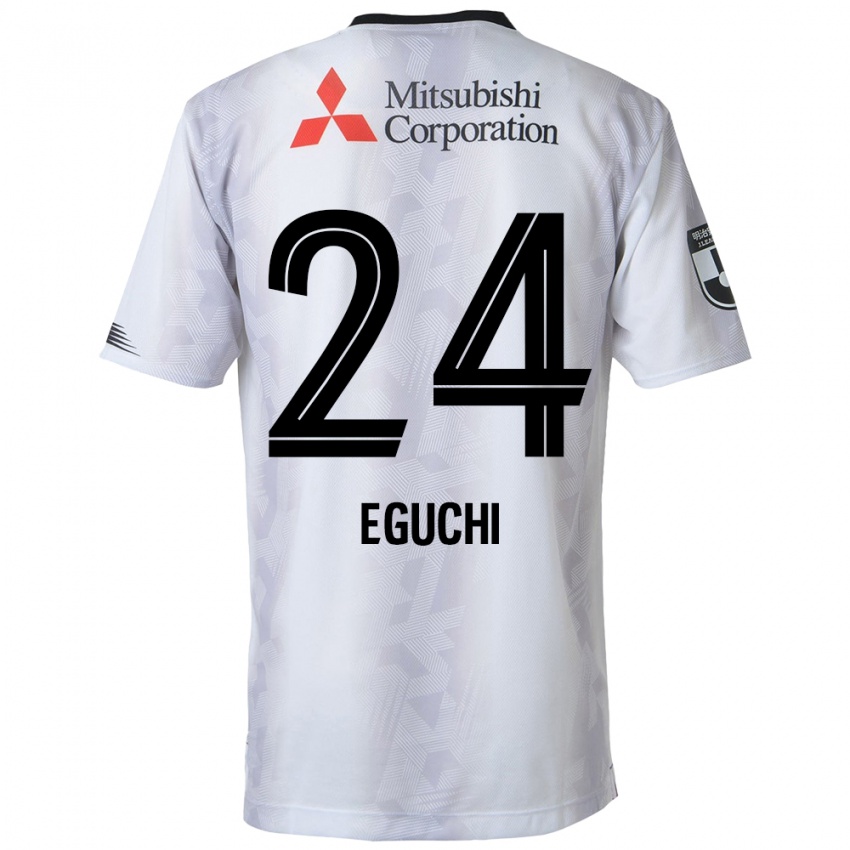 Niño Camiseta Kaito Eguchi #24 Blanco Negro 2ª Equipación 2024/25 La Camisa Argentina