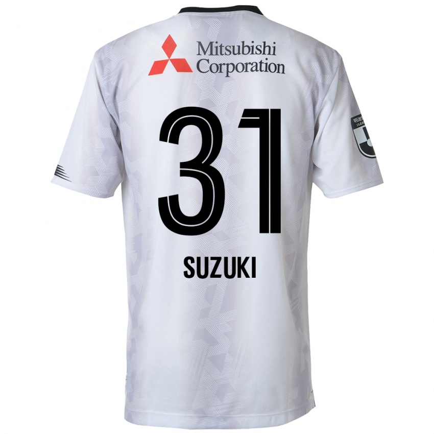 Niño Camiseta Kaede Suzuki #31 Blanco Negro 2ª Equipación 2024/25 La Camisa Argentina