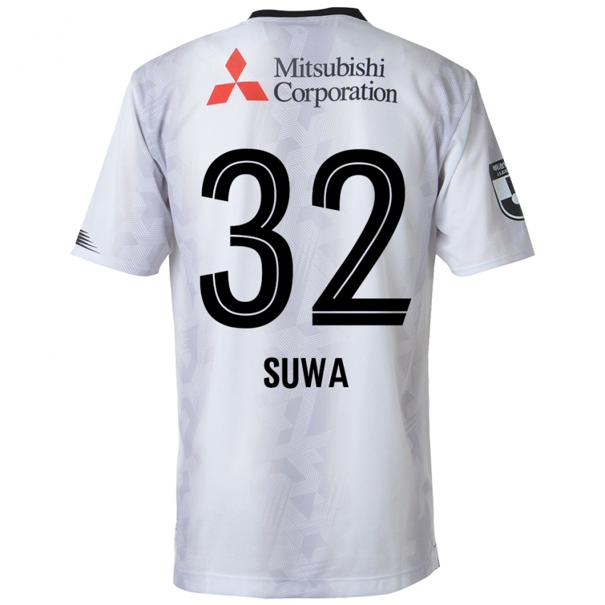 Niño Camiseta Keita Suwa #32 Blanco Negro 2ª Equipación 2024/25 La Camisa Argentina