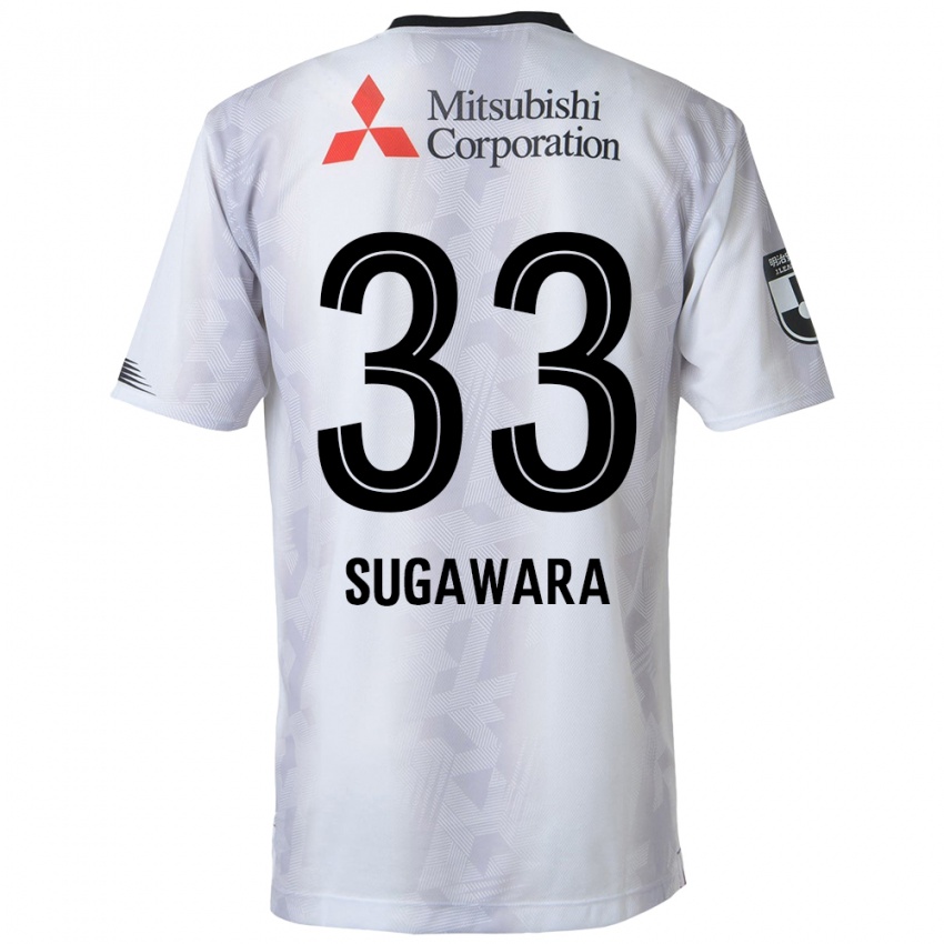 Niño Camiseta Yuta Sugawara #33 Blanco Negro 2ª Equipación 2024/25 La Camisa Argentina