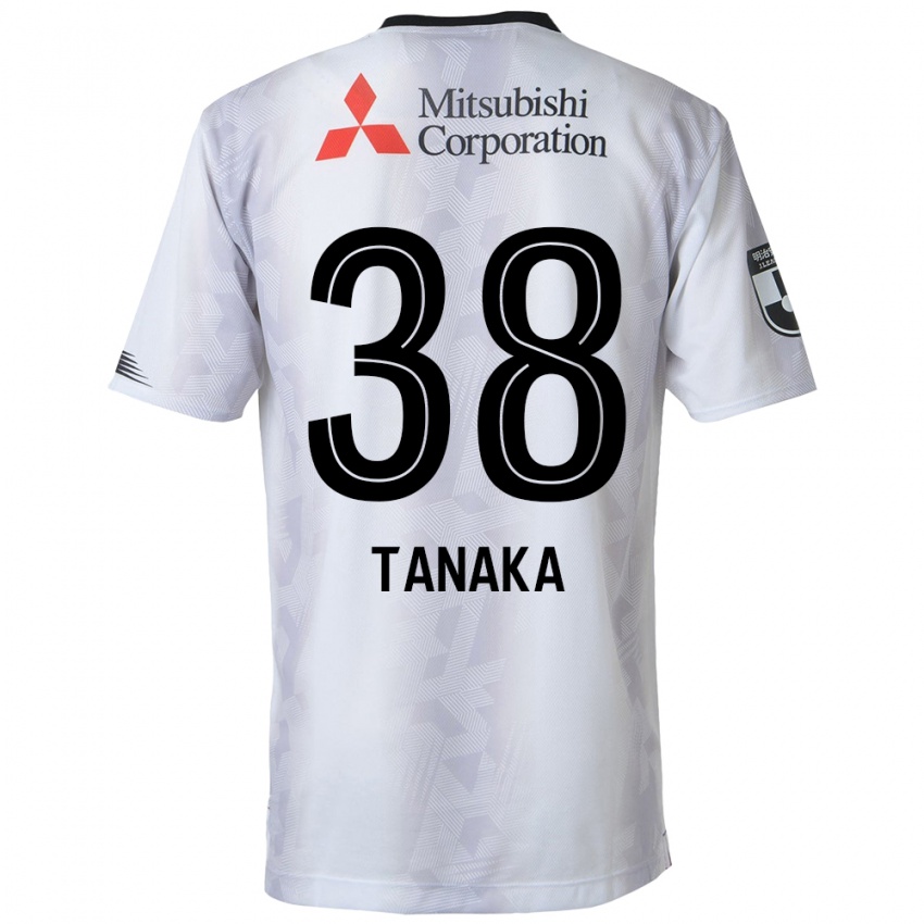 Niño Camiseta Kio Tanaka #38 Blanco Negro 2ª Equipación 2024/25 La Camisa Argentina