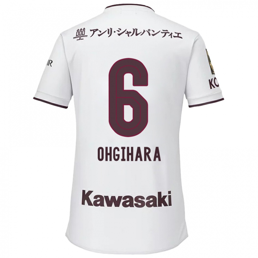 Niño Camiseta Takahiro Ogihara #6 Blanco Rojo 2ª Equipación 2024/25 La Camisa Argentina