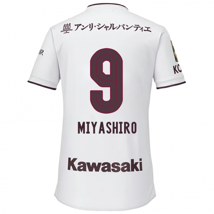 Niño Camiseta Taisei Miyashiro #9 Blanco Rojo 2ª Equipación 2024/25 La Camisa Argentina