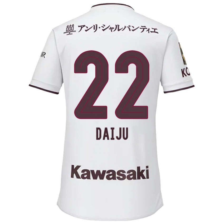 Niño Camiseta Daiju Sasaki #22 Blanco Rojo 2ª Equipación 2024/25 La Camisa Argentina