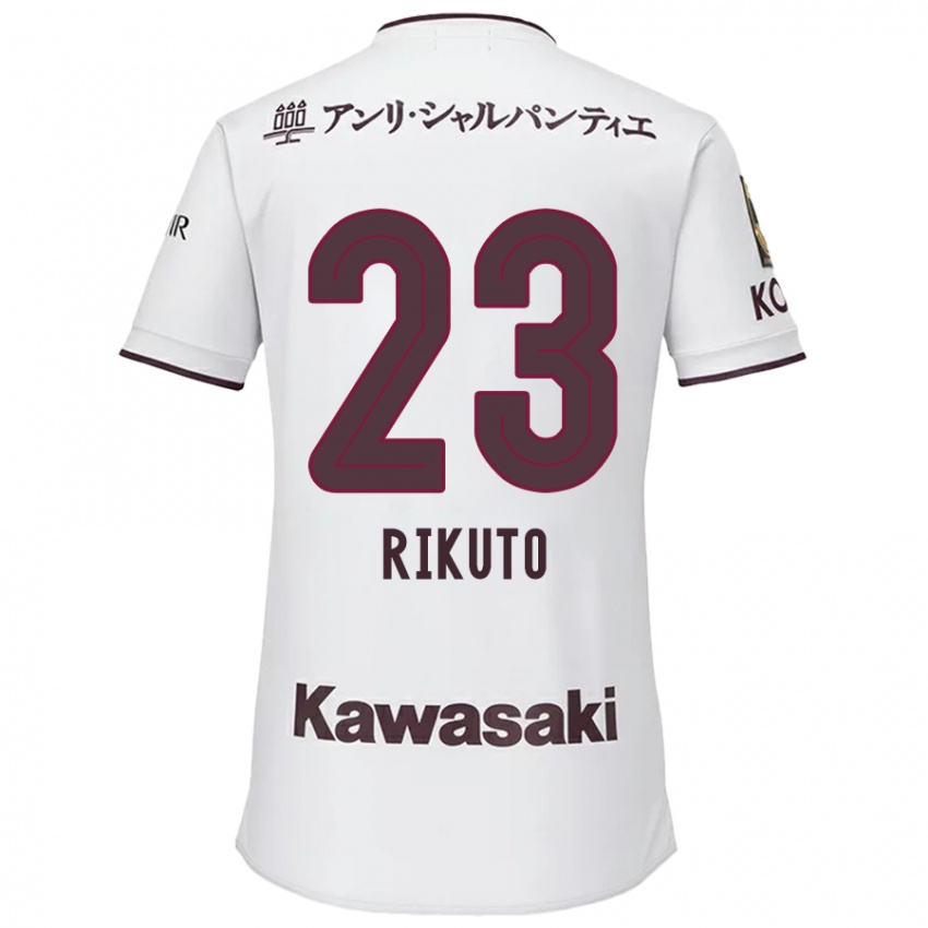 Niño Camiseta Rikuto Hirose #23 Blanco Rojo 2ª Equipación 2024/25 La Camisa Argentina