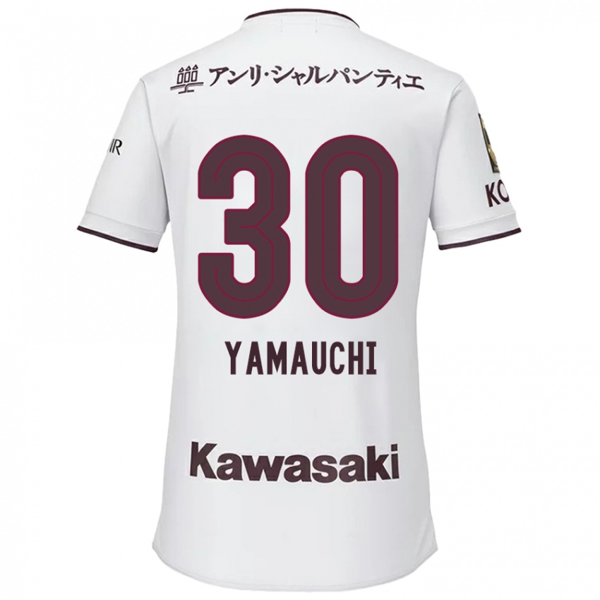 Niño Camiseta Kakeru Yamauchi #30 Blanco Rojo 2ª Equipación 2024/25 La Camisa Argentina