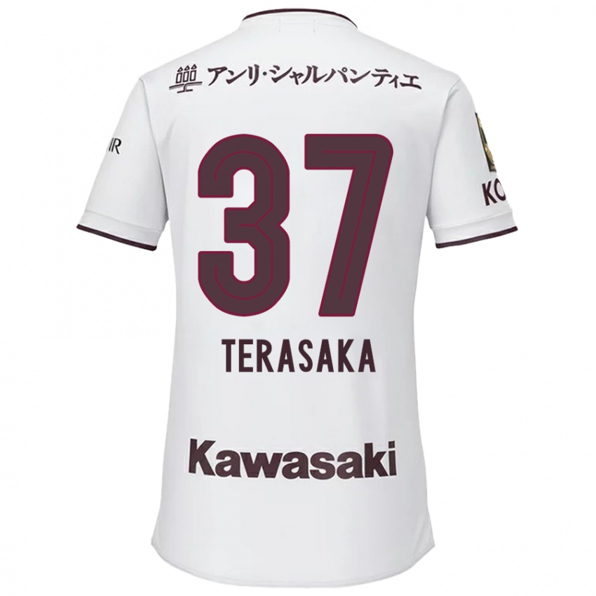 Niño Camiseta Shogo Terasaka #37 Blanco Rojo 2ª Equipación 2024/25 La Camisa Argentina