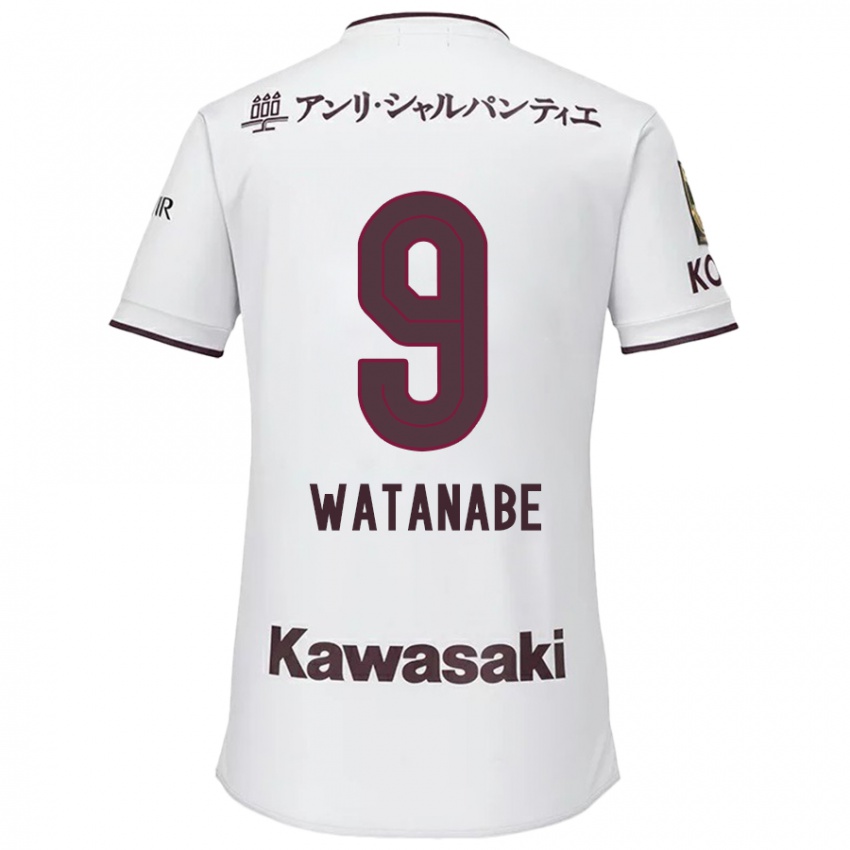 Niño Camiseta Hayato Watanabe #9 Blanco Rojo 2ª Equipación 2024/25 La Camisa Argentina