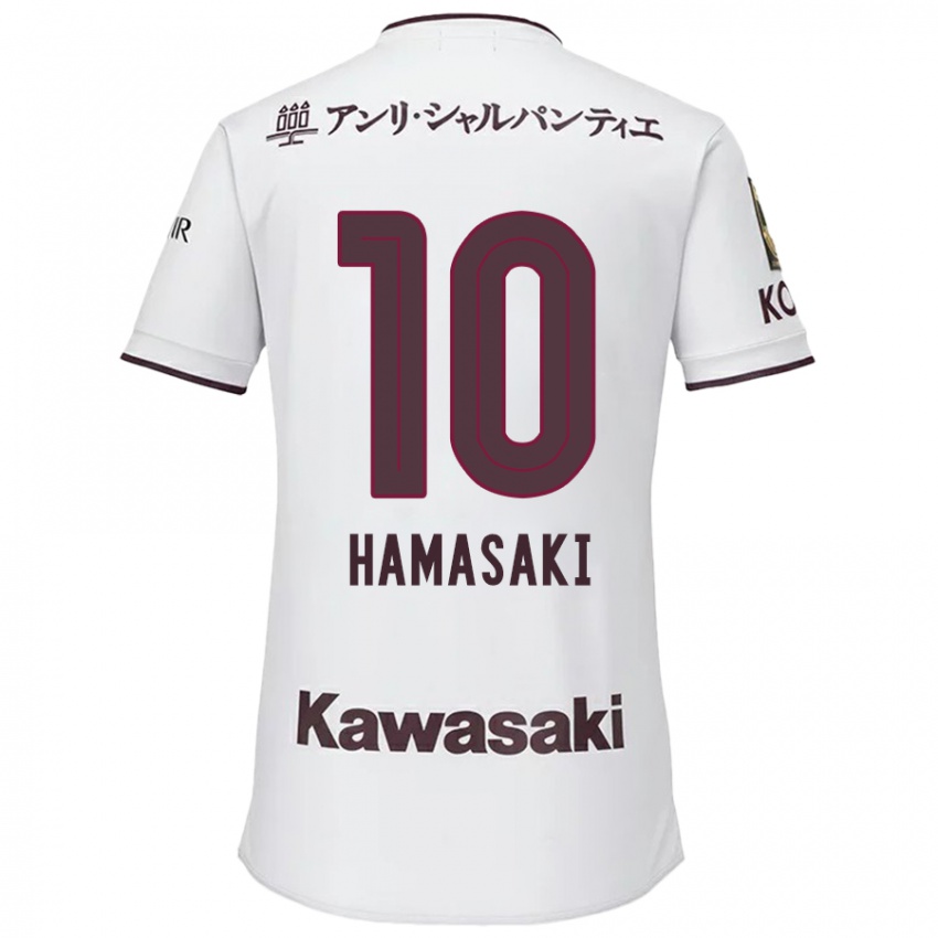 Niño Camiseta Kento Hamasaki #10 Blanco Rojo 2ª Equipación 2024/25 La Camisa Argentina