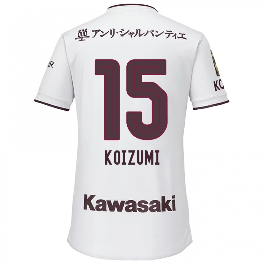 Niño Camiseta Fuga Koizumi #15 Blanco Rojo 2ª Equipación 2024/25 La Camisa Argentina