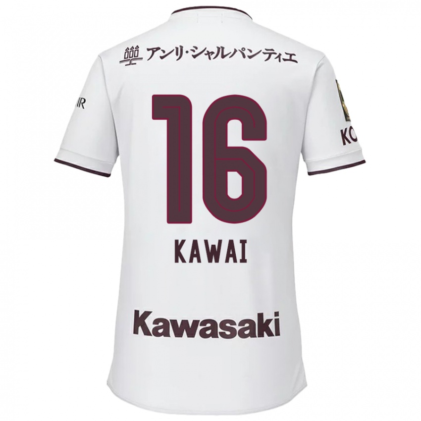 Niño Camiseta Yuka Kawai #16 Blanco Rojo 2ª Equipación 2024/25 La Camisa Argentina