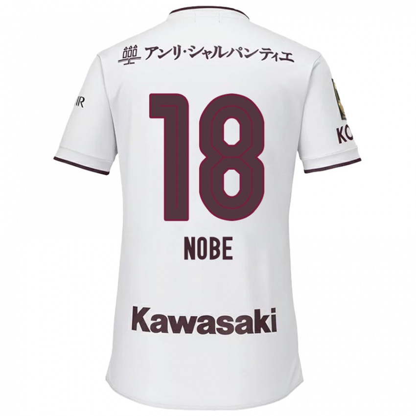 Niño Camiseta Tomohiro Nobe #18 Blanco Rojo 2ª Equipación 2024/25 La Camisa Argentina