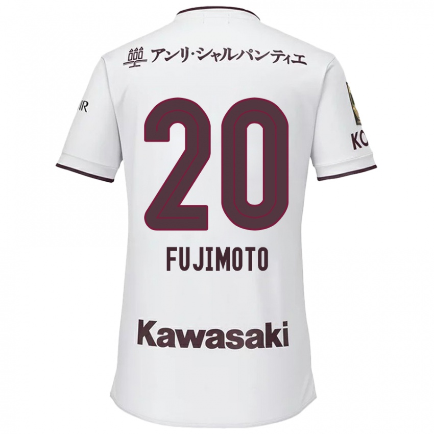 Niño Camiseta Riku Fujimoto #20 Blanco Rojo 2ª Equipación 2024/25 La Camisa Argentina