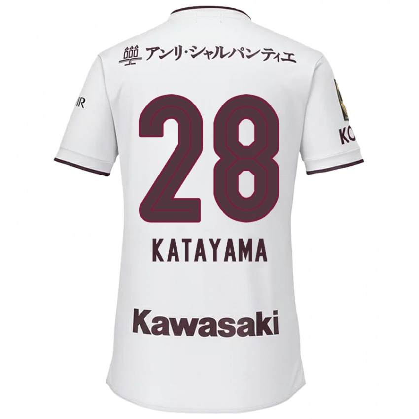 Niño Camiseta Kota Katayama #28 Blanco Rojo 2ª Equipación 2024/25 La Camisa Argentina