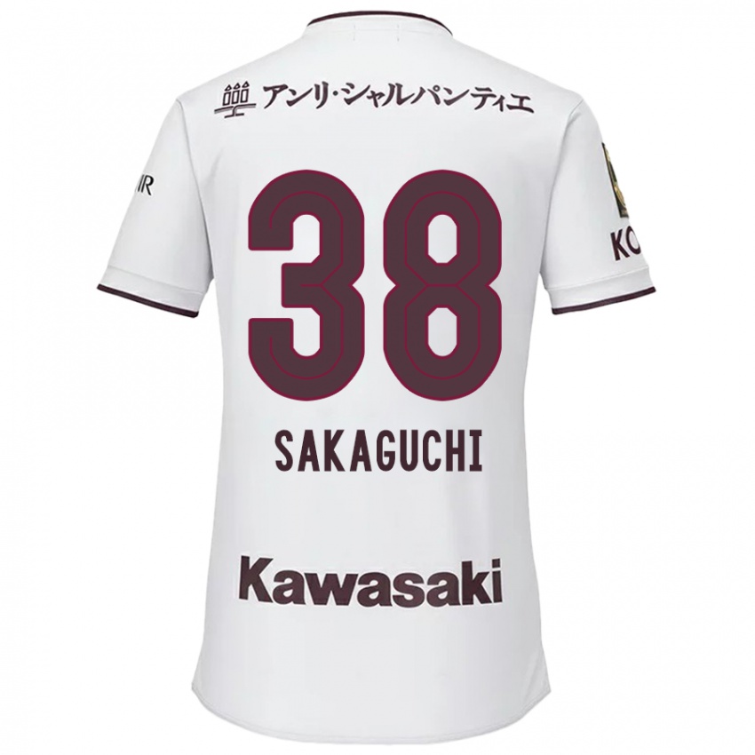 Niño Camiseta Yuki Sakaguchi #38 Blanco Rojo 2ª Equipación 2024/25 La Camisa Argentina