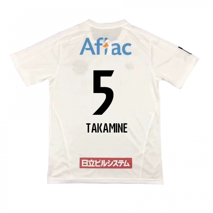 Niño Camiseta Tomoki Takamine #5 Blanco Negro 2ª Equipación 2024/25 La Camisa Argentina