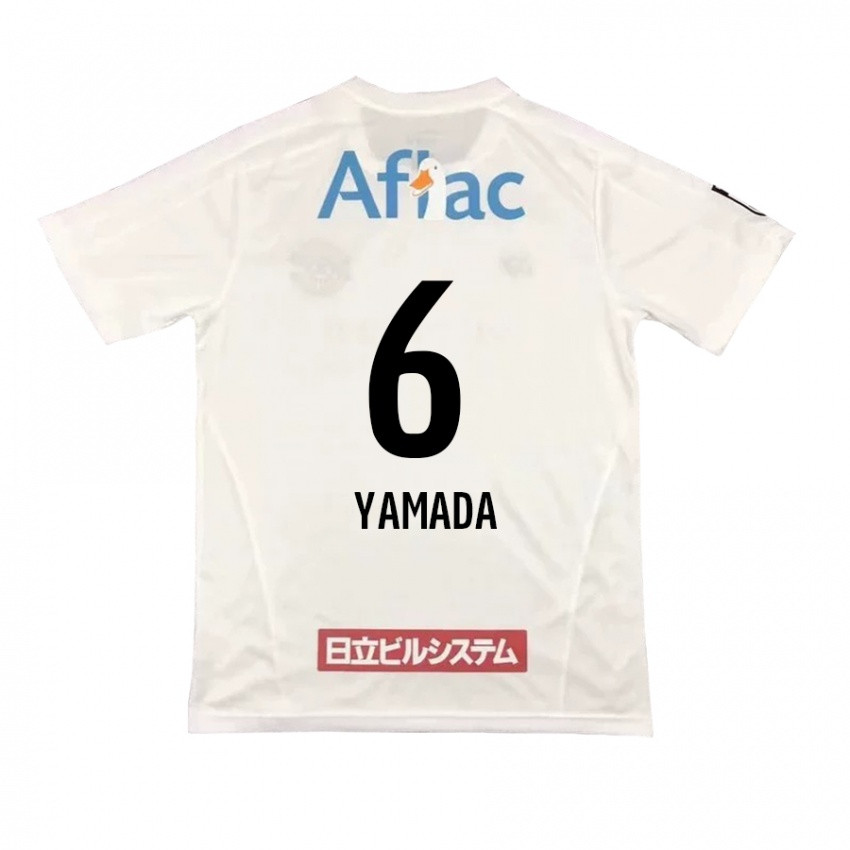 Niño Camiseta Yuto Yamada #6 Blanco Negro 2ª Equipación 2024/25 La Camisa Argentina