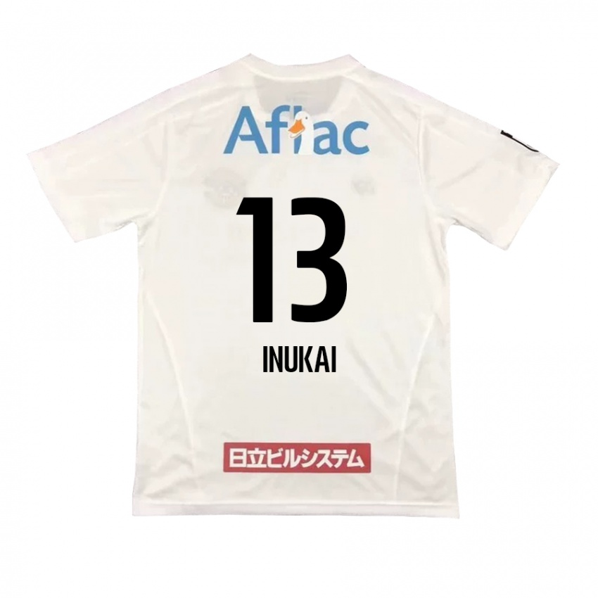 Niño Camiseta Tomoya Inukai #13 Blanco Negro 2ª Equipación 2024/25 La Camisa Argentina