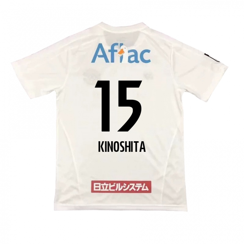 Niño Camiseta Kosuke Kinoshita #15 Blanco Negro 2ª Equipación 2024/25 La Camisa Argentina