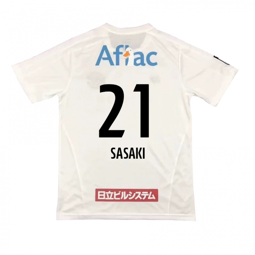 Niño Camiseta Masato Sasaki #21 Blanco Negro 2ª Equipación 2024/25 La Camisa Argentina