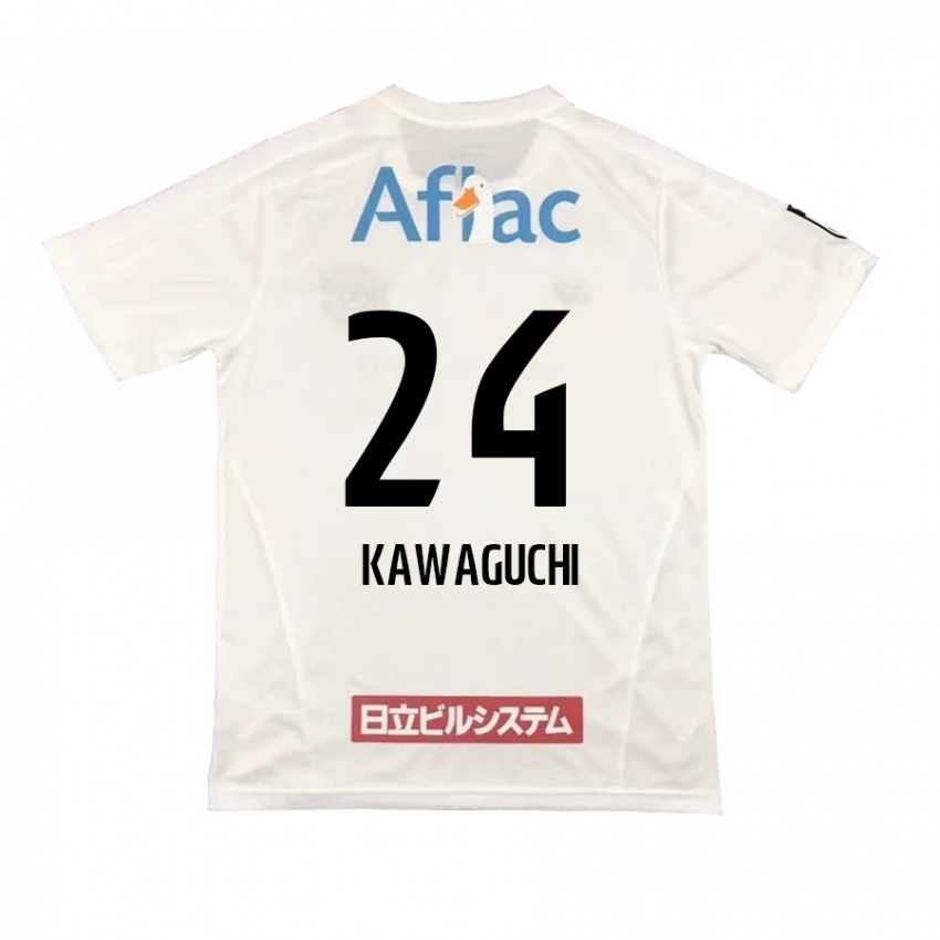 Niño Camiseta Naoki Kawaguchi #24 Blanco Negro 2ª Equipación 2024/25 La Camisa Argentina