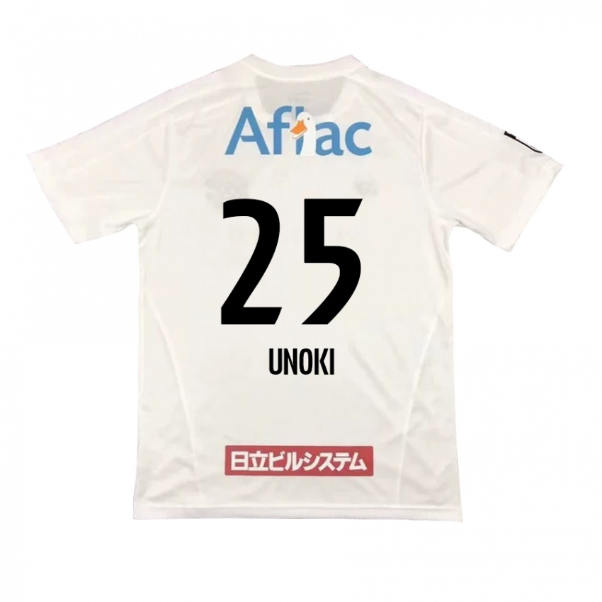 Niño Camiseta Fumiya Unoki #25 Blanco Negro 2ª Equipación 2024/25 La Camisa Argentina