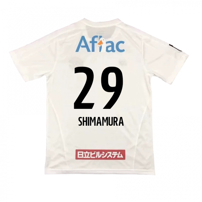 Niño Camiseta Takuya Shimamura #29 Blanco Negro 2ª Equipación 2024/25 La Camisa Argentina