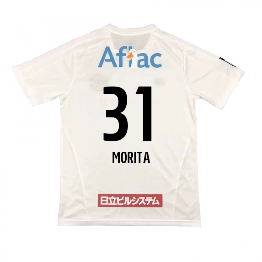 Niño Camiseta Tatsuya Morita #31 Blanco Negro 2ª Equipación 2024/25 La Camisa Argentina