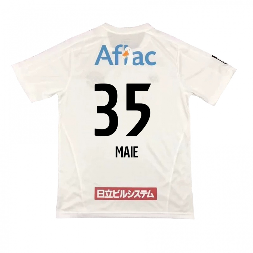 Niño Camiseta Hidetaka Maie #35 Blanco Negro 2ª Equipación 2024/25 La Camisa Argentina