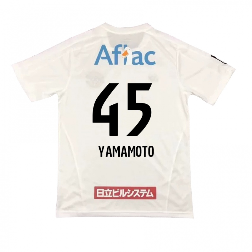 Niño Camiseta Ota Yamamoto #45 Blanco Negro 2ª Equipación 2024/25 La Camisa Argentina