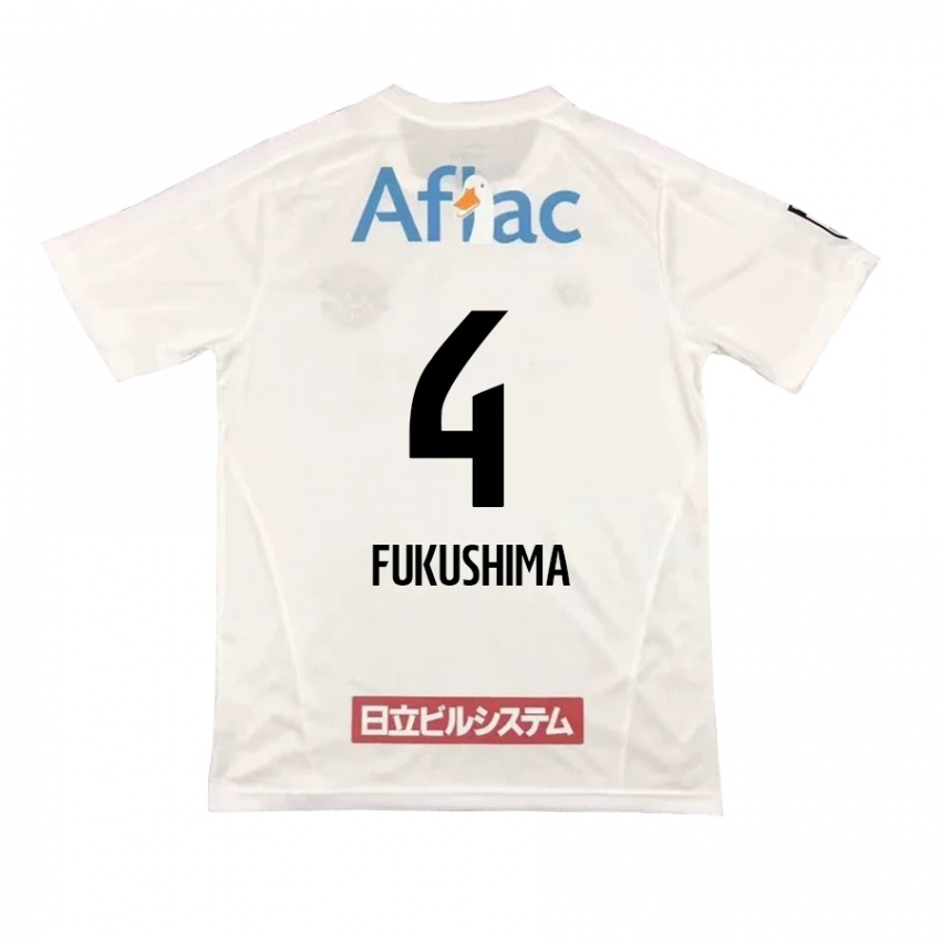 Niño Camiseta Taiga Fukushima #4 Blanco Negro 2ª Equipación 2024/25 La Camisa Argentina