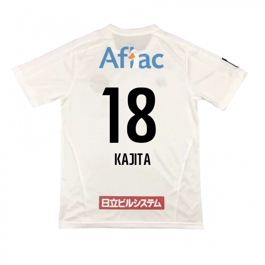 Niño Camiseta Kento Kajita #18 Blanco Negro 2ª Equipación 2024/25 La Camisa Argentina