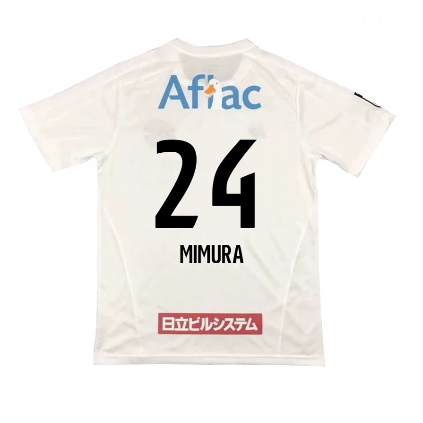 Niño Camiseta Kaname Mimura #24 Blanco Negro 2ª Equipación 2024/25 La Camisa Argentina