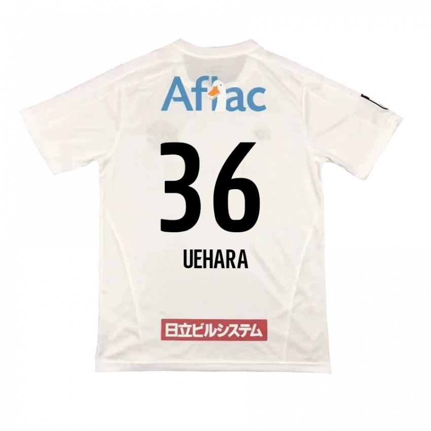 Niño Camiseta Reo Uehara #36 Blanco Negro 2ª Equipación 2024/25 La Camisa Argentina