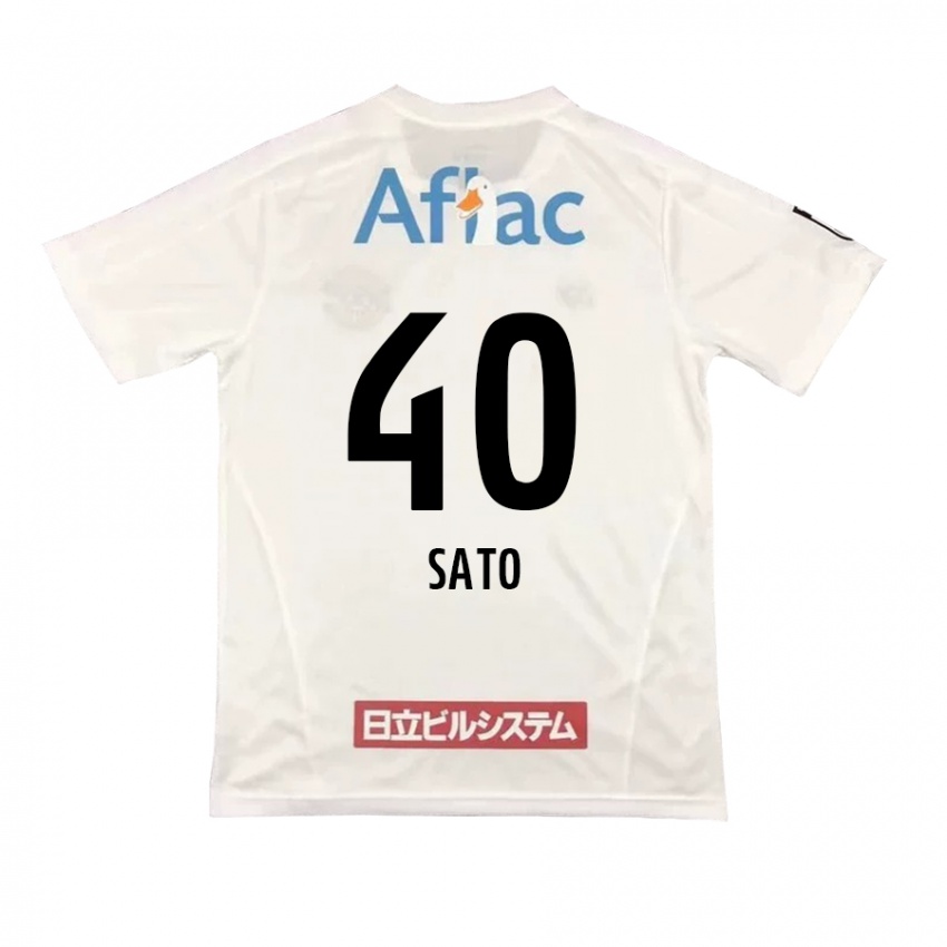 Niño Camiseta Raku Sato #40 Blanco Negro 2ª Equipación 2024/25 La Camisa Argentina